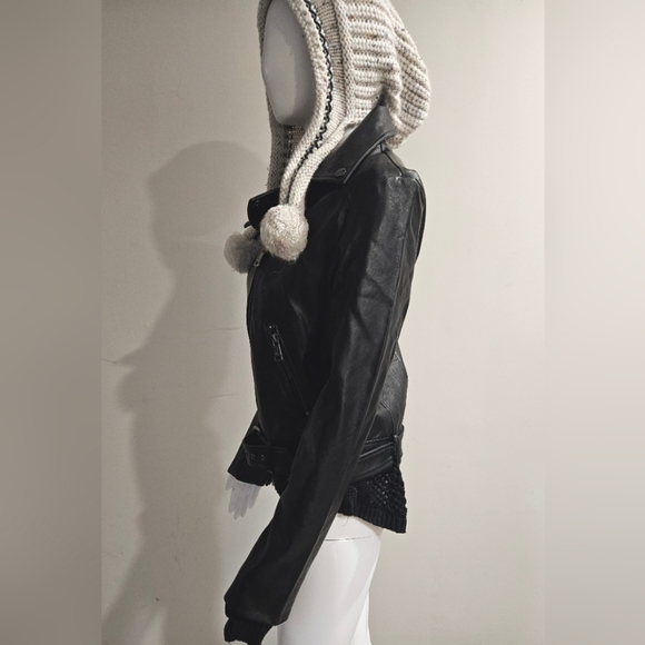 Elodie Vegan Leather Moto Jacket SZ M - Picture 2 of 7